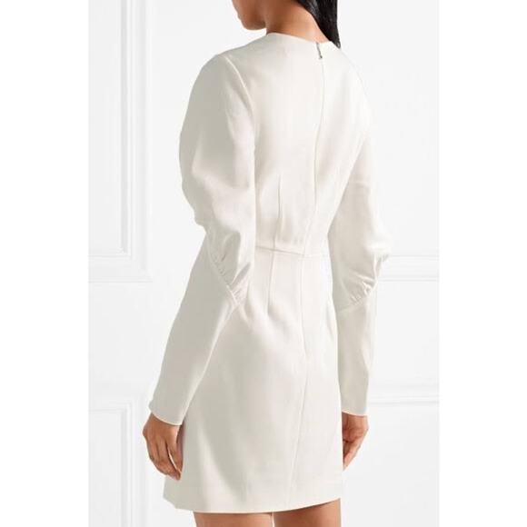 Tibi Florence White Long Puff Sleeve Mini Dress Size 2 - Picture 4 of 13